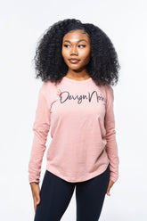 Devyn Noir Women’s Long Sleeve Relaxed Tee