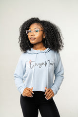 Devyn Noir Courte Crop Hoodie