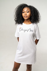 Devyn Noir Boyfriend Shirt Dress