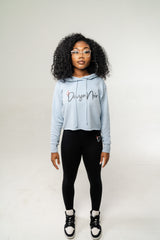 Devyn Noir Courte Crop Hoodie