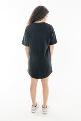 Devyn Noir Boyfriend Shirt Dress