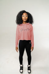 Devyn Noir Courte Crop Hoodie