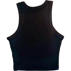 Devyn Noir Courte Rib Tank