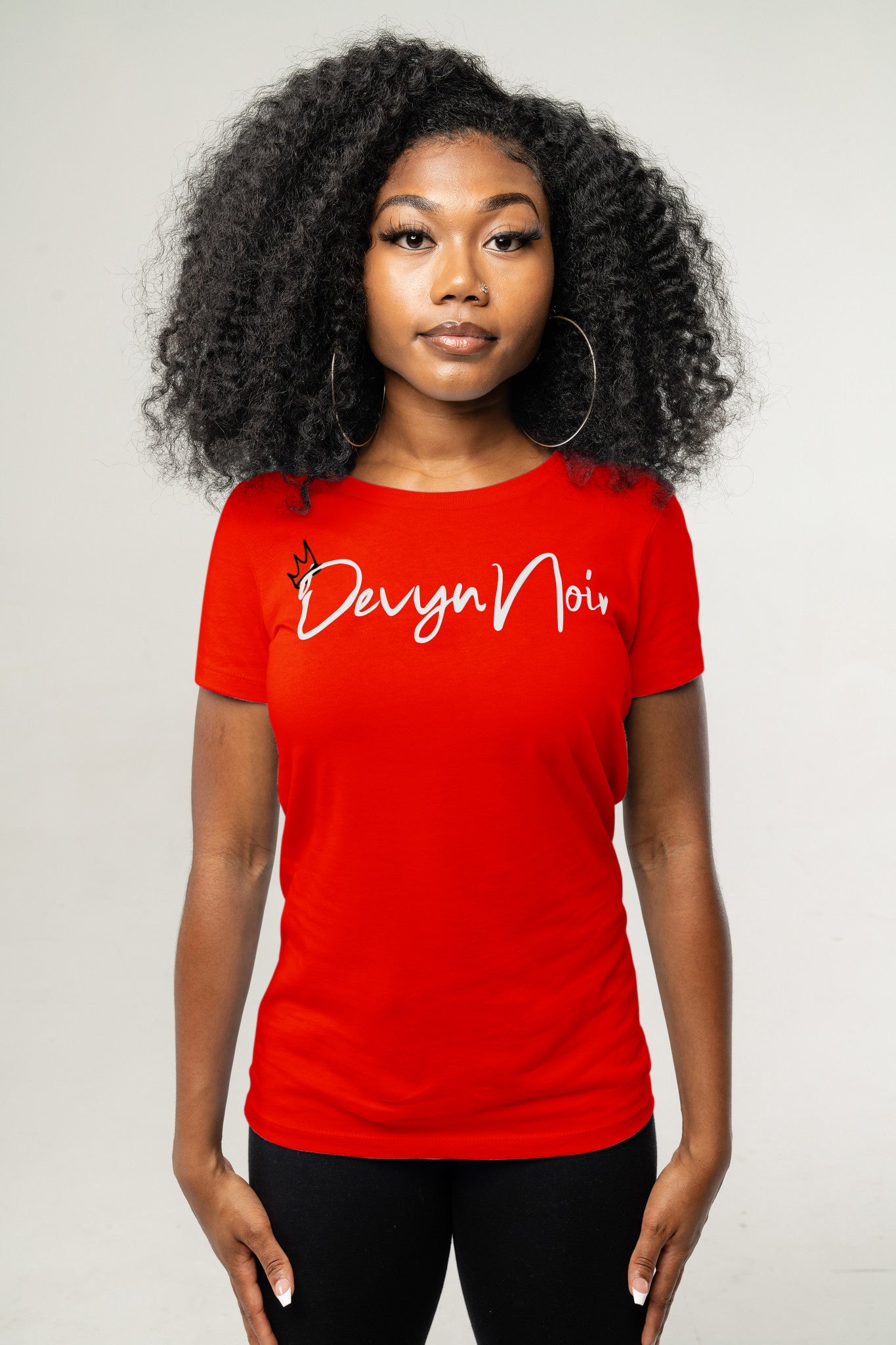 Devyn Noir Women Slim Tee